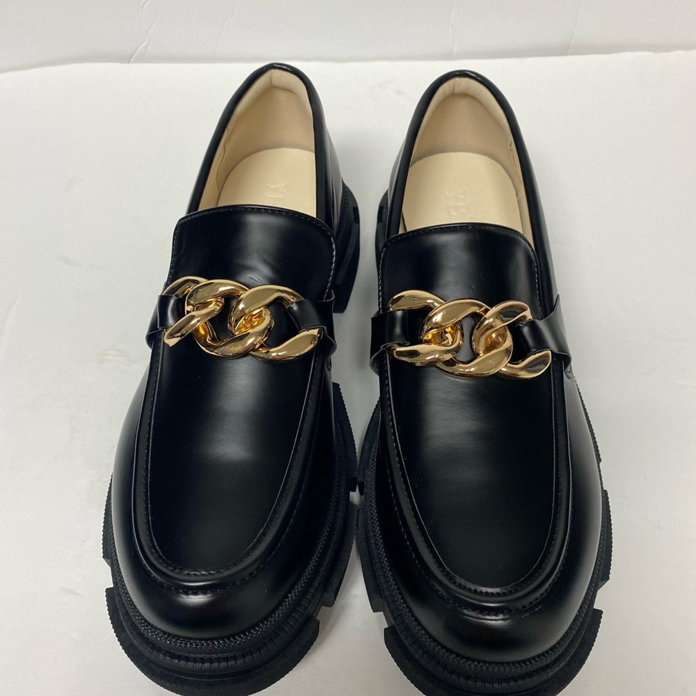 Yetier Women’s Loafers Platform Black Size 9